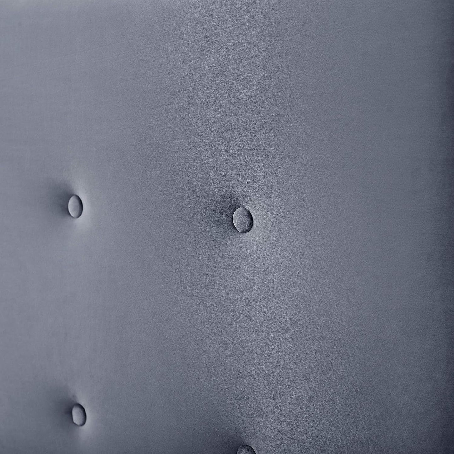 Transitional King Headboard in Cornflower Microfiber Fabric