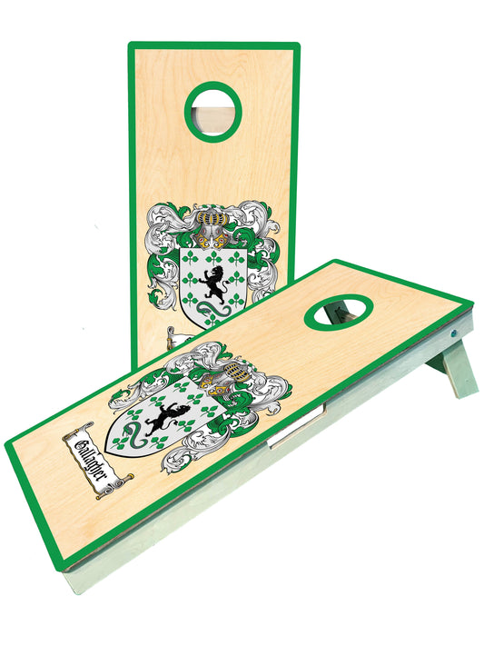 Custom Irish Crest Family Cornhole Boards