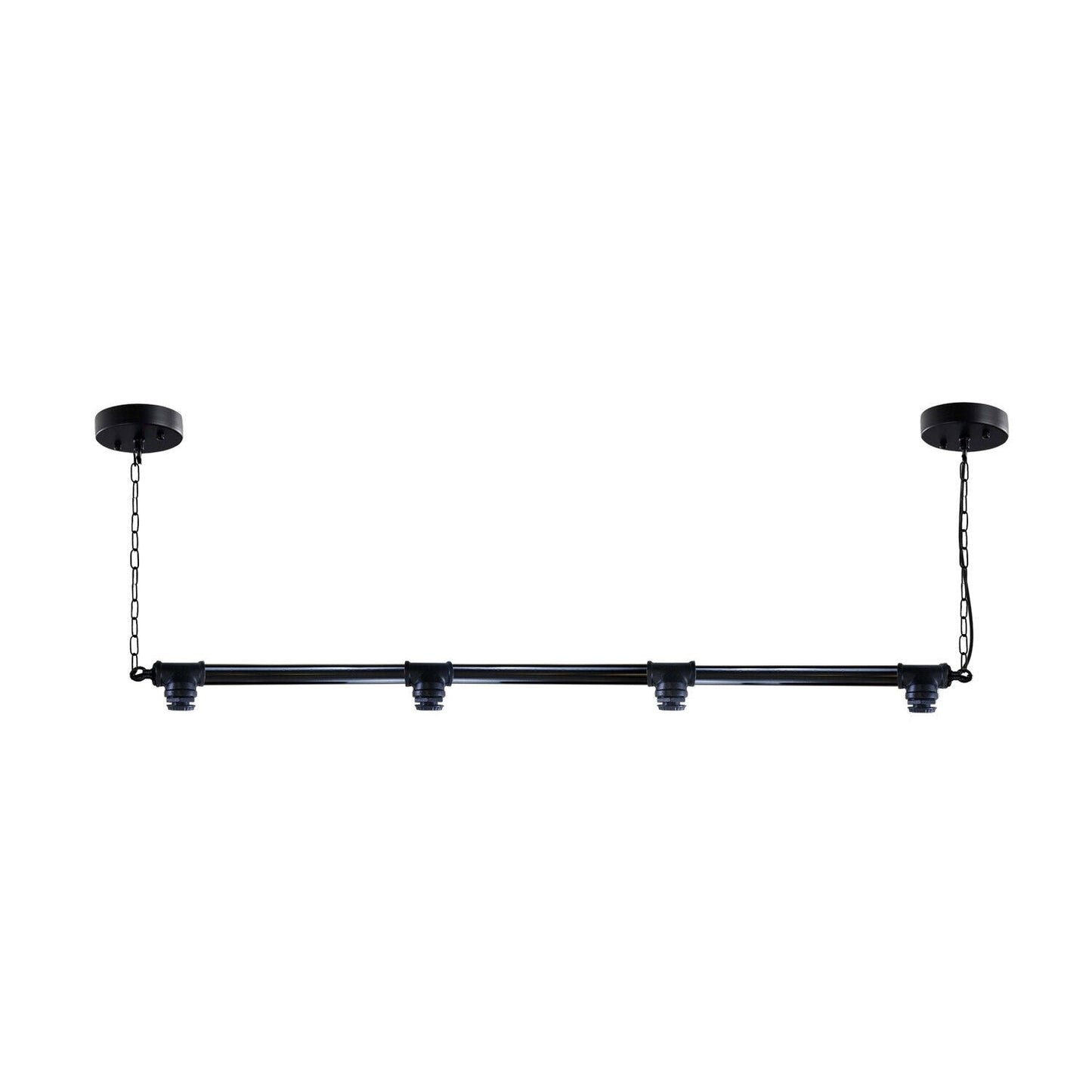 4way Black Pipe Lamp Vintage Pendant Downlight Hanging Ceiling Light ~3719