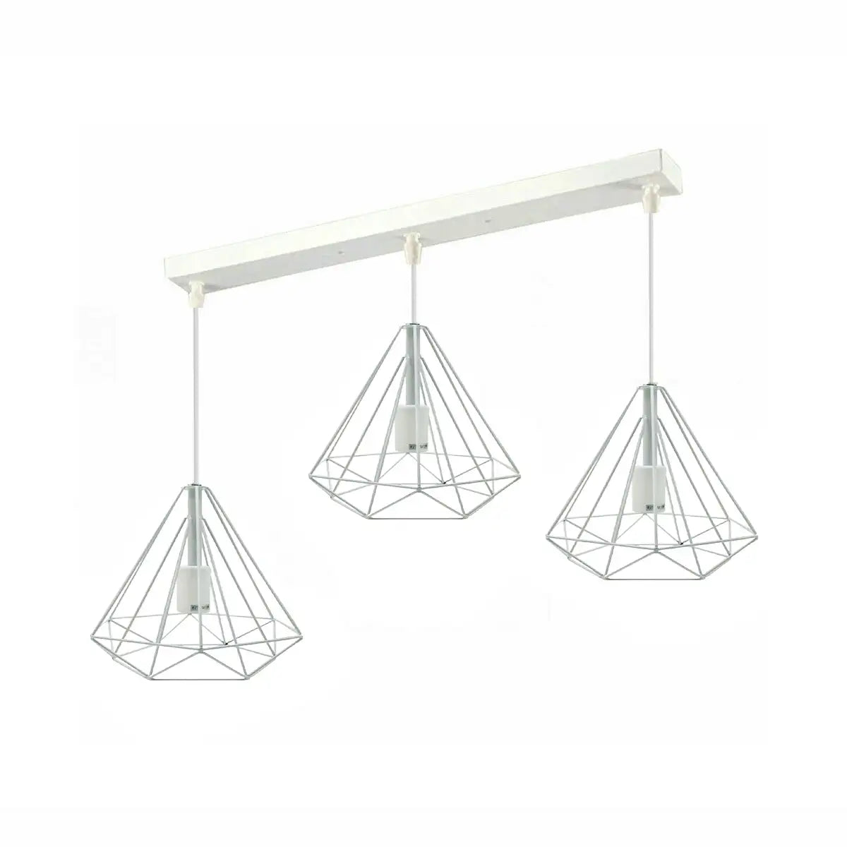 3 Head Rectangle Diamond Cage Ceiling Light Hanging Pendant Light~5646