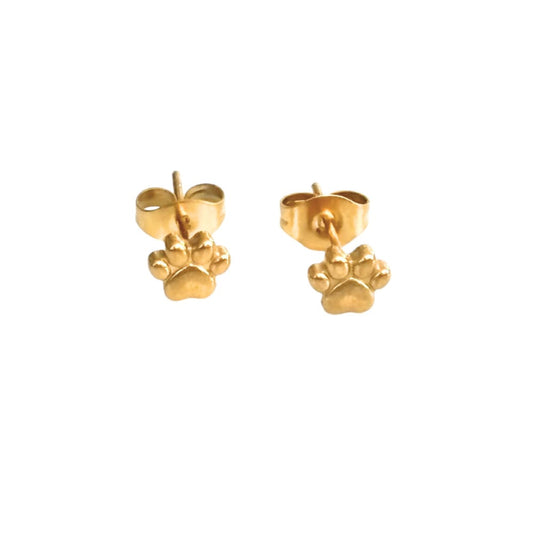 Pawfect Mini Paw Print Stud Earrings