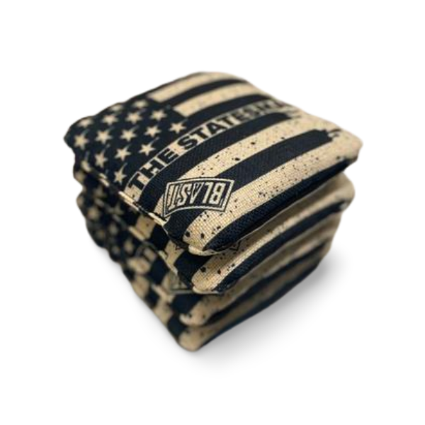 The Statesmen Pro Cornhole Bags (6/9).  Flat fill, smaller profile.