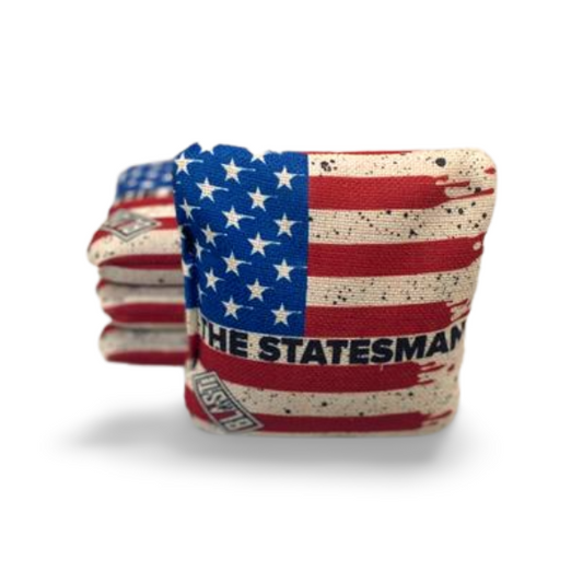 The Statesmen Pro Cornhole Bags (6/9).  Flat fill, smaller profile.
