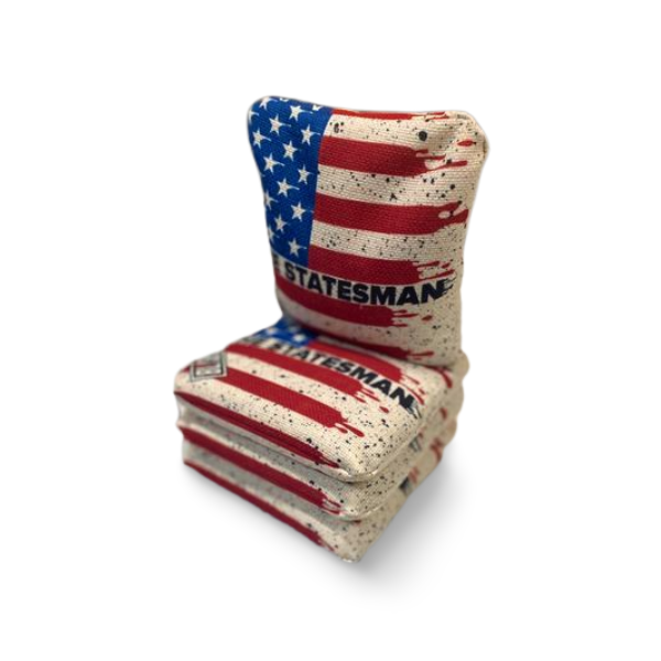 The Statesmen Pro Cornhole Bags (6/9).  Flat fill, smaller profile.