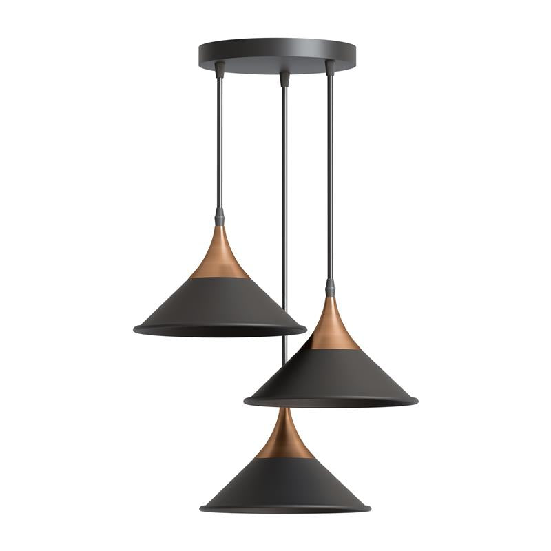 Modern 3 Way Pendant Ceiling Light Adjustable Cluster Lamp Shade ~6213