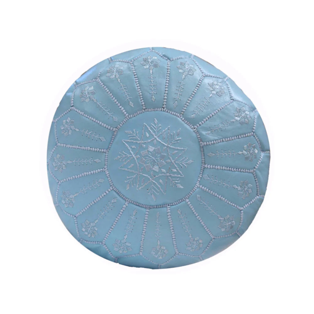 Blue Moroccan Pouf