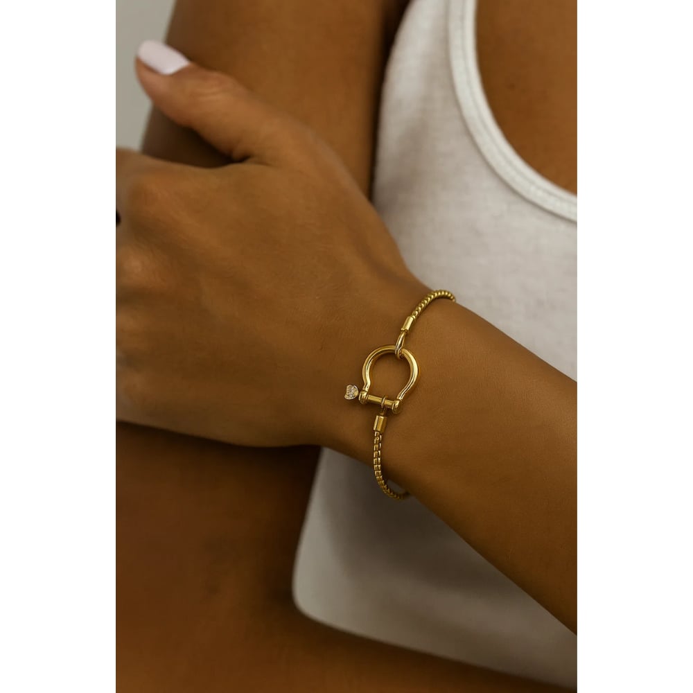 The Lucky Lock Horseshoe Carabiner Clasp Bracelet