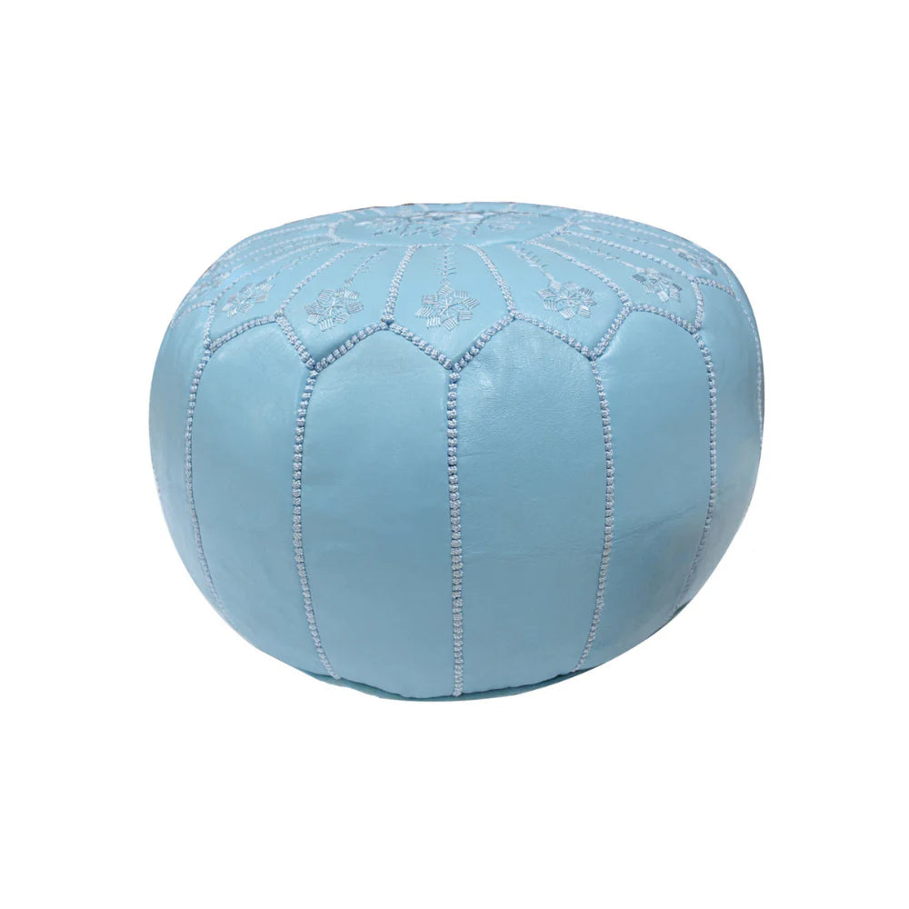 Blue Moroccan Pouf