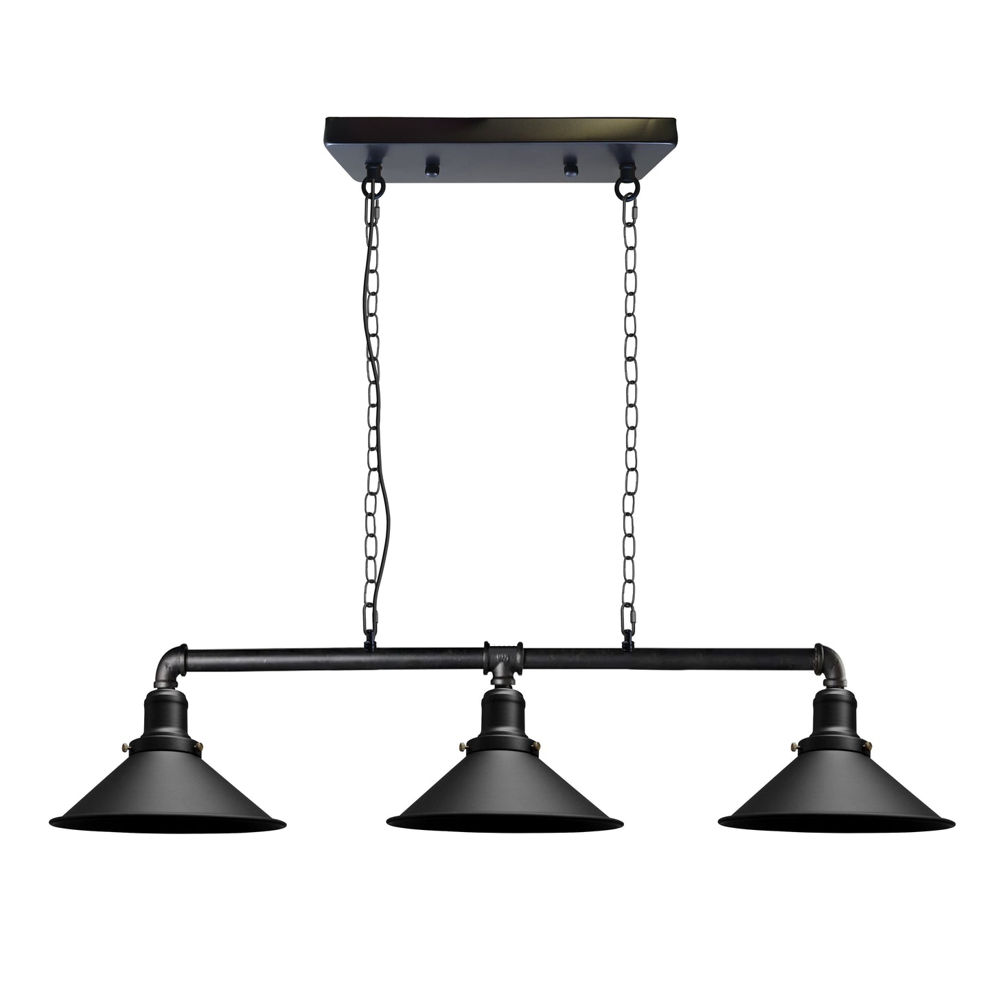 Industrial Steampunk 3 Way Ceiling Lights Black ~901