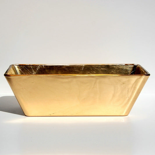 Greek Gold Gilded 13" Rectangular Bowl