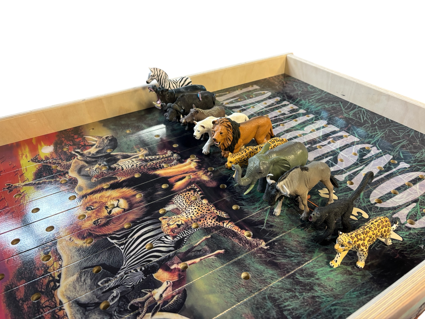 Safari Theme -  Jumbo Horse Game with Integrated Chip Pot Big Buck Derby Themed/ Hunting Themed Games/ Deer Themed Horse Racing/ Large Party Games/ Camping