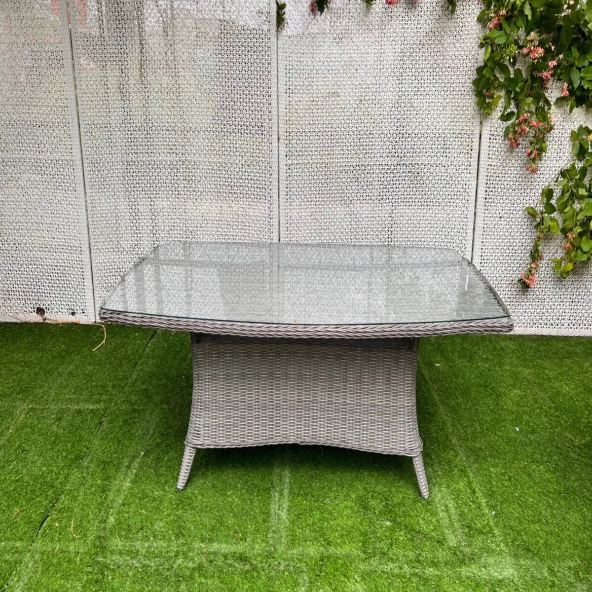 6 Piece Patio Rattan Dining Table