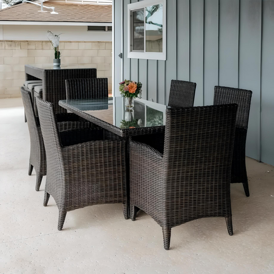 6 Seater Rattan Garden Furniture Set