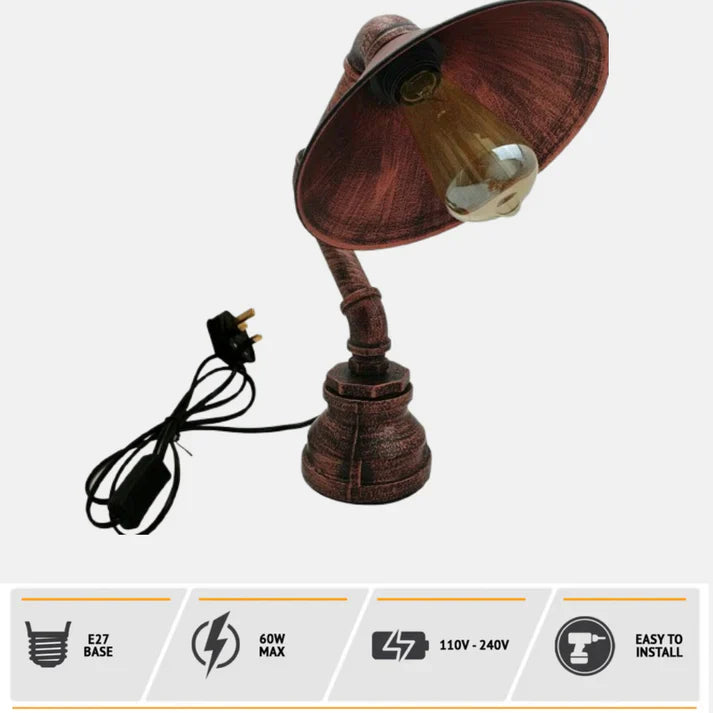Best Steampunk Lamp Industrial Desk Table Light~2812