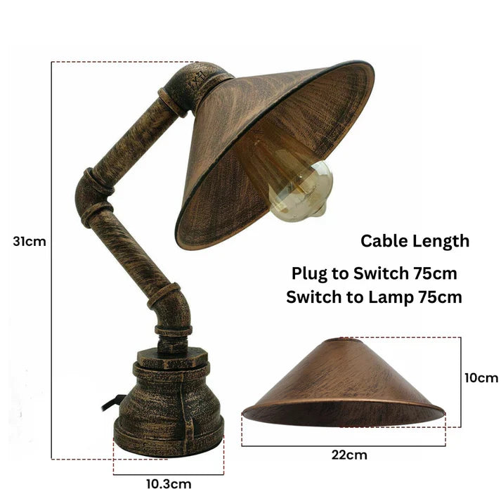 Best Steampunk Lamp Industrial Desk Table Light~2812