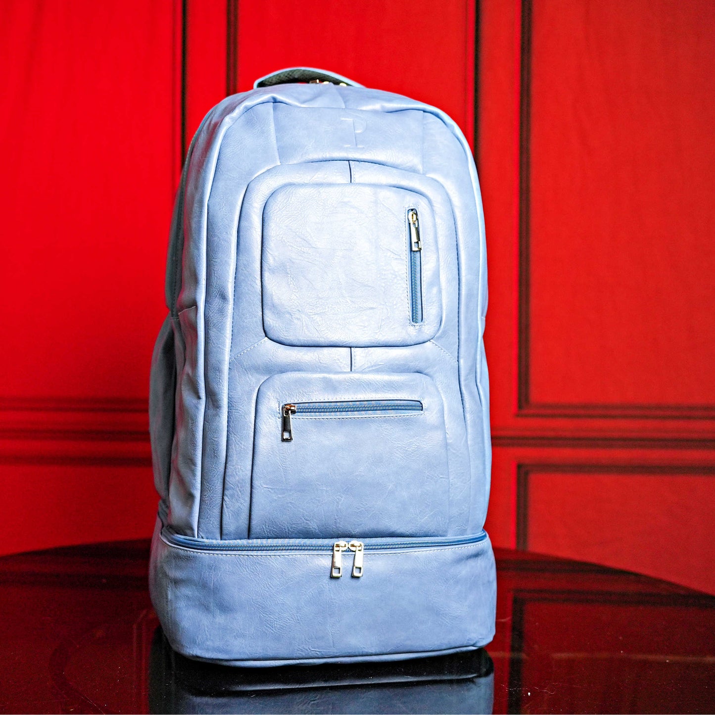Baby Blue Leather Patented Carry-On Backpack (Only 300 Made)