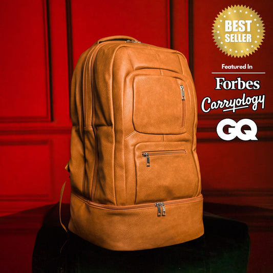 Brown Leather Luxury Patented Carry-On Bag (Only 300 Made)