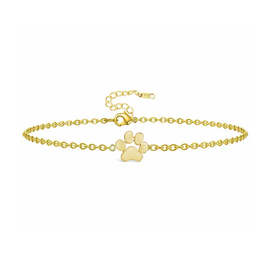 Fureverly Single Paw Print Link Chain Bracelet
