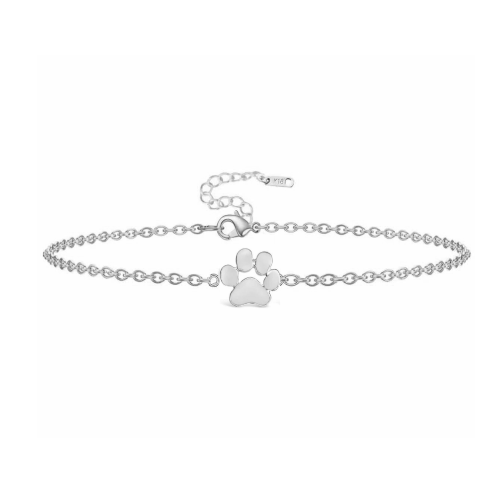 Fureverly Single Paw Print Link Chain Bracelet