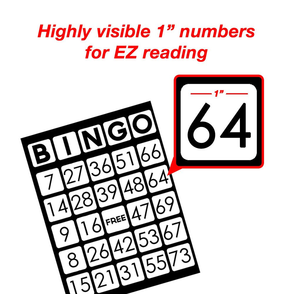 EZ Readers Low Vision Bingo Cards