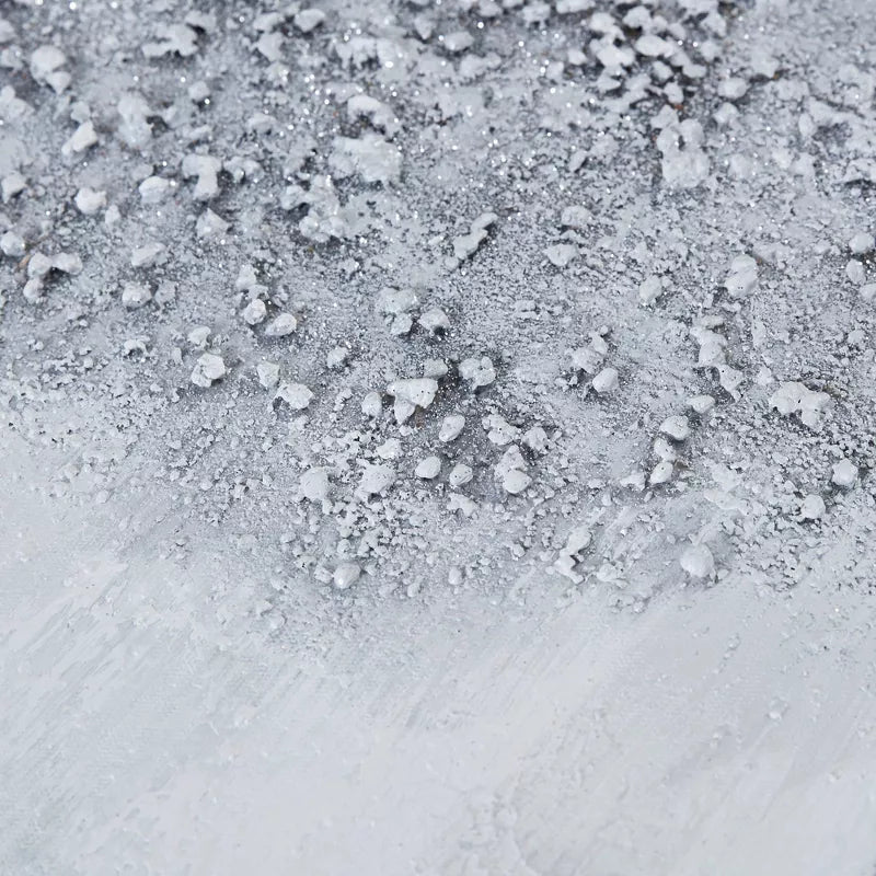 3pc Luminous Heavily Embellished Canvas Wall Art Set Gray