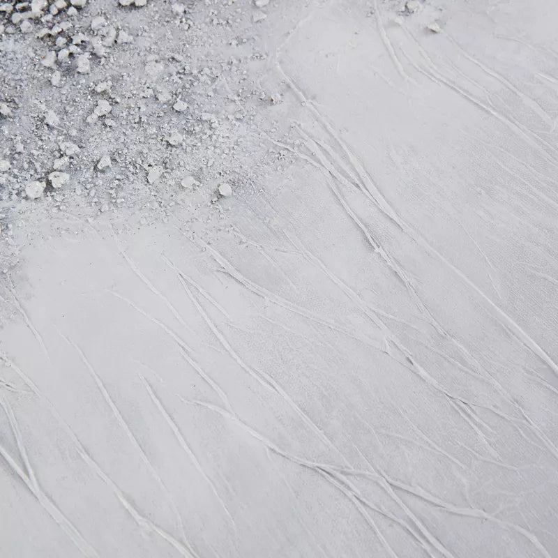 3pc Luminous Heavily Embellished Canvas Wall Art Set Gray