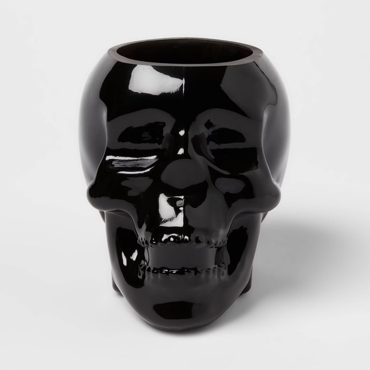 2 Wick 18oz Skull Shaped Filled Red Wax Candle Bourbon Casket