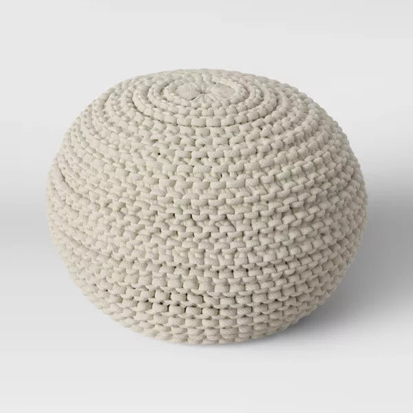 Cloverly Chunky Knit Pouf