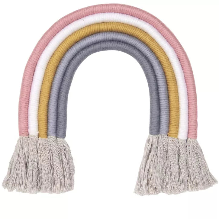 Boho Rainbow Nursery Wall Decor | Handmade Yarn Wall Hanging for Kids