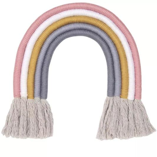 Boho Rainbow Nursery Wall Decor | Handmade Yarn Wall Hanging for Kids