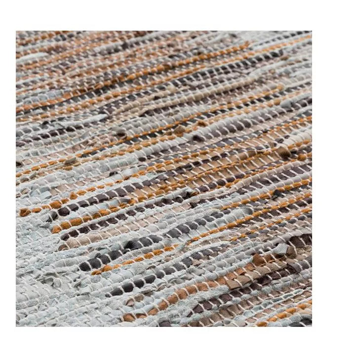 Boho Macrame Wall Hanging - Handmade Hide Leather & Jute Tapestry