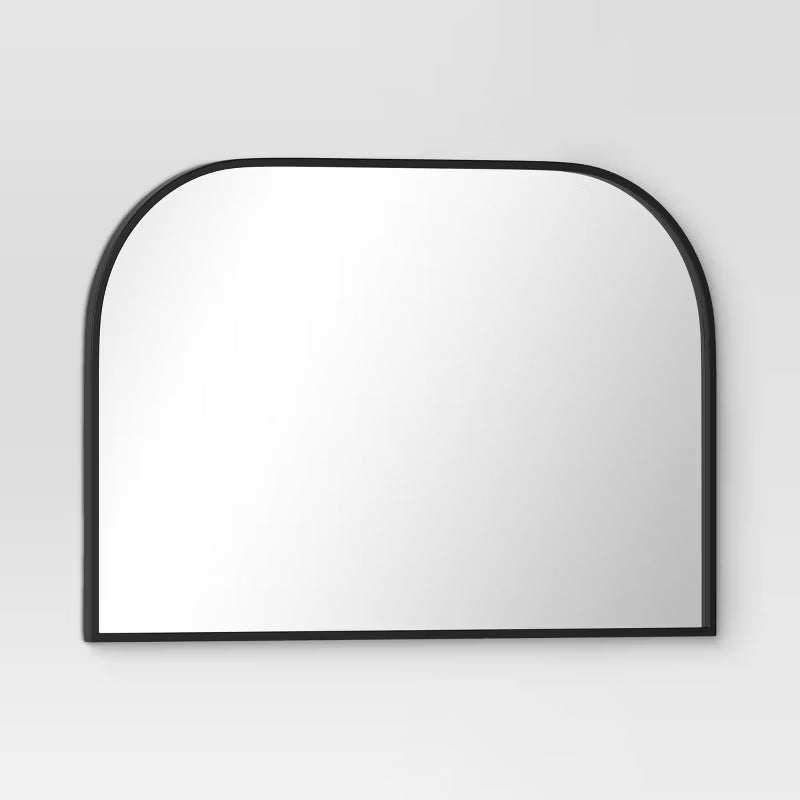 36" x 24" Over the Mantel Mirror - Black