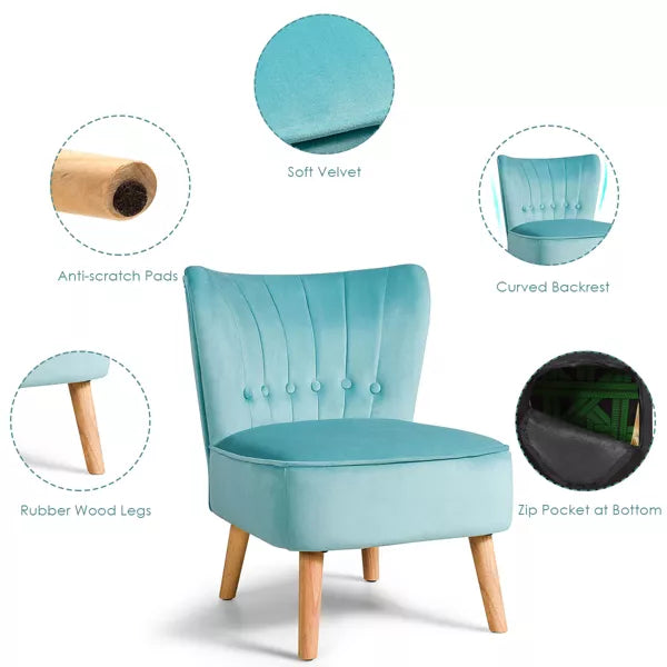 Accent Chair Tufted Velvet
