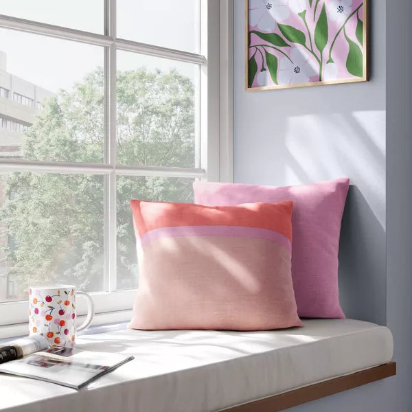 2pk Woven Cotton Throw Pillows