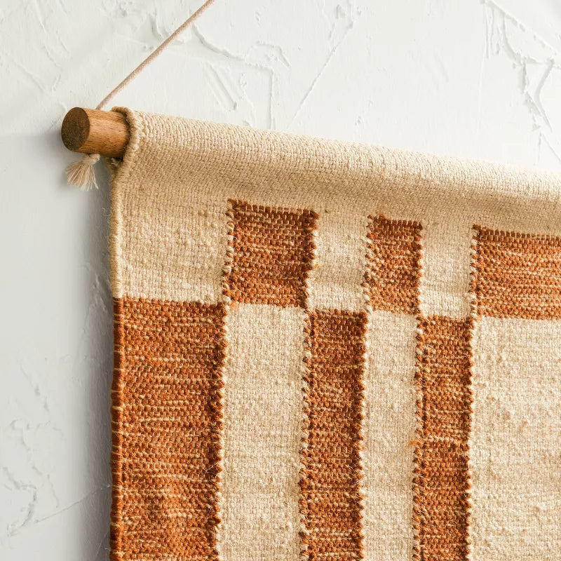 Boho Jute Woven Wall Art | Handmade Jute & Polyester Wall Hanging
