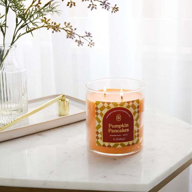 2 Wick Lidded Jar Candle Pumpkin Pancakes