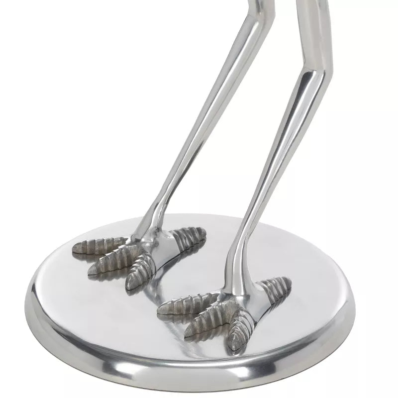 Birbiglia Bird Base Accent Table - ACC4610B - Silver/Glass