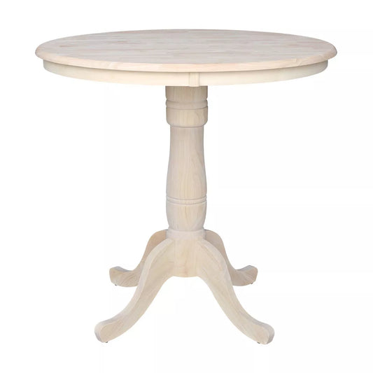36" Round Top Pedestal Table Unfinished - International Concepts
