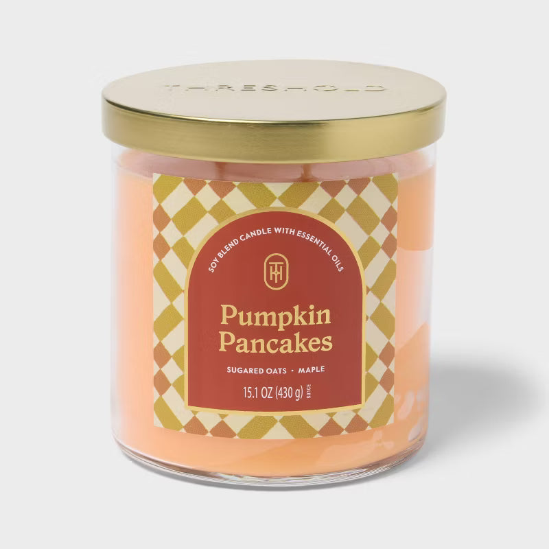 2 Wick Lidded Jar Candle Pumpkin Pancakes