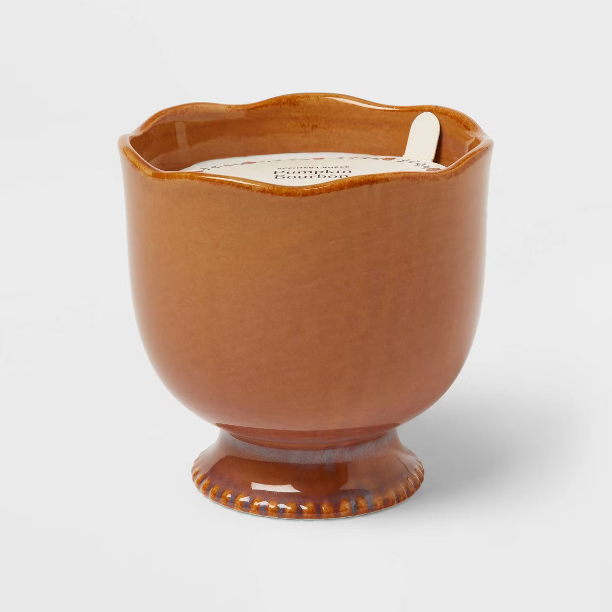 Ceramic Jar Candle Pumpkin Bourbon