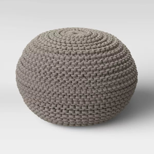 Cloverly Chunky Knit Pouf