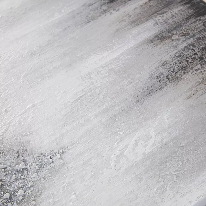 3pc Luminous Heavily Embellished Canvas Wall Art Set Gray