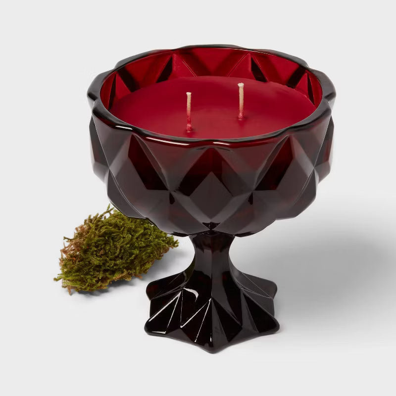 7oz Faceted Coup Haunt Couture Glass Filled Red Wax Candle
