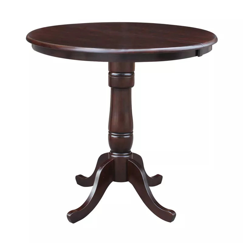 36" Round Counter Height Dining Table Rich Mocha