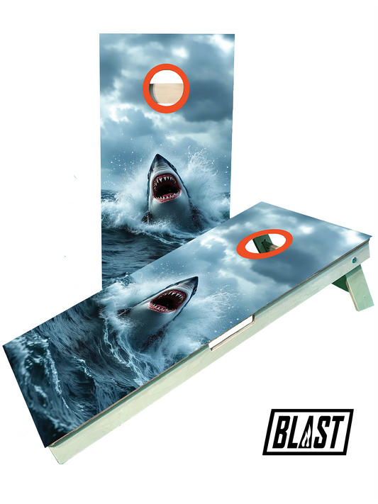 Great White Shark Cornhole Boards