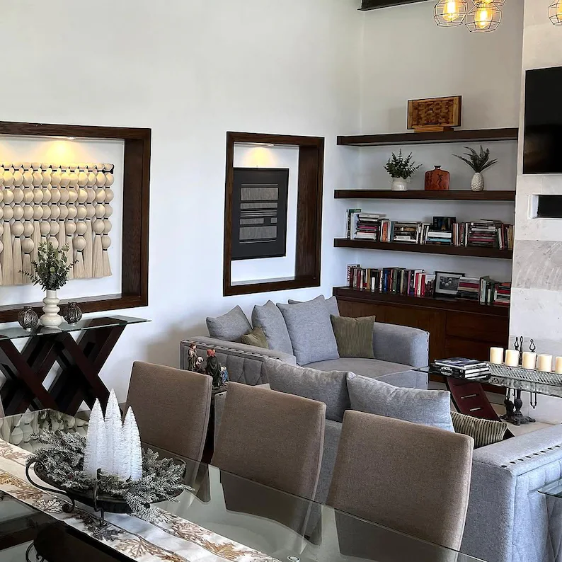 Boho Extra Large Mexican Macrame Wall Hanging – Round Tapestry Headboard & Wall Art