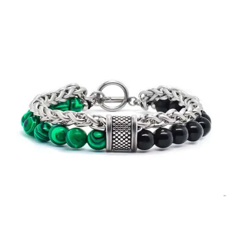 Malachite Lava Stone Bracelet