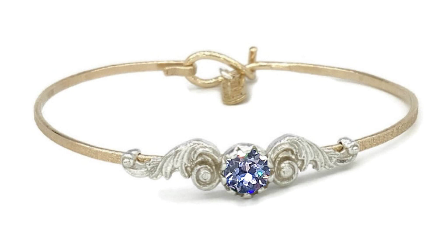 Angel Wings Birthstone Colors Bracelet