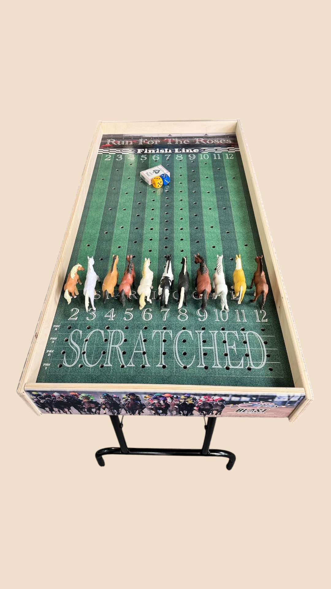 Jumbo Horse Game Turf Theme with Printed Rails