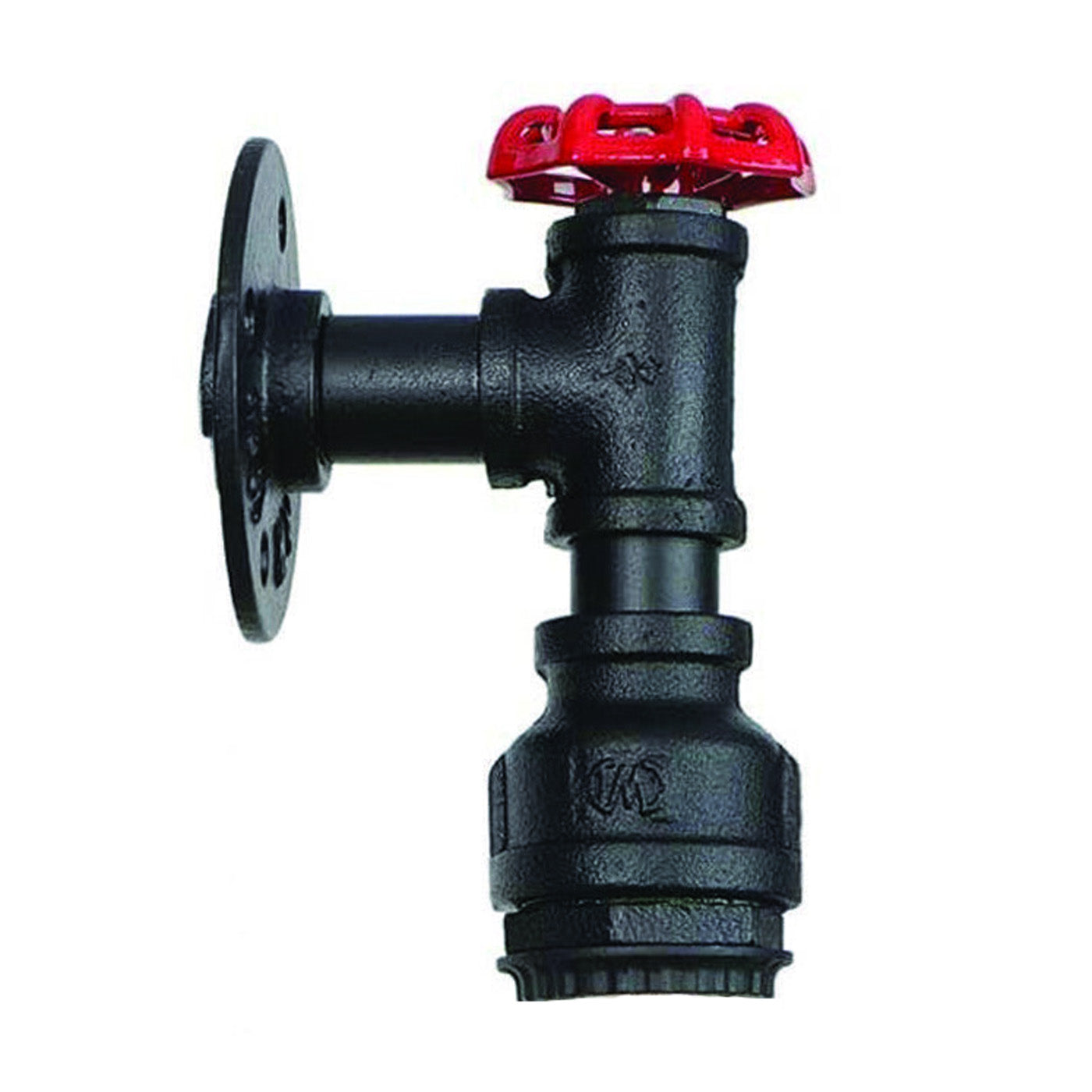 Vintage Black Metal Water Pipe Wall Sconce Light Holder with Wheel~2070